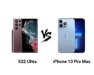 مقارنة بين iPhone 13 Pro Max و Galaxy S22 Ultra 5G